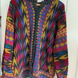MAGGIE WHITE Vintage Cotton Wool Knit Cardigan Sweater Multi Colors One Size